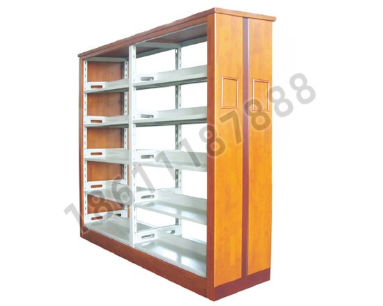 點(diǎn)擊查看商品:高檔五層雙面雙柱鋼木書(shū)架