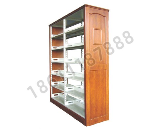 點(diǎn)擊查看商品:高檔六層雙面雙柱鋼木書(shū)架